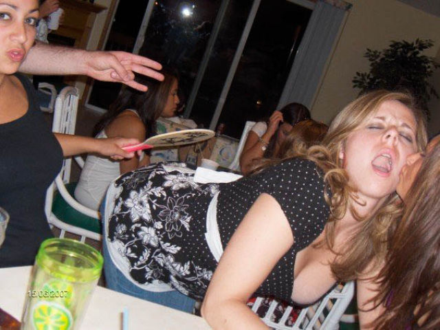 Drunk amateur girls having fun