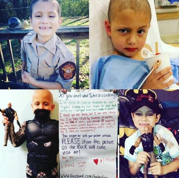 Дуэйн 'Скала' Джонсон воплотил в жизнь мечту 7-летнего мальчика больного раком 