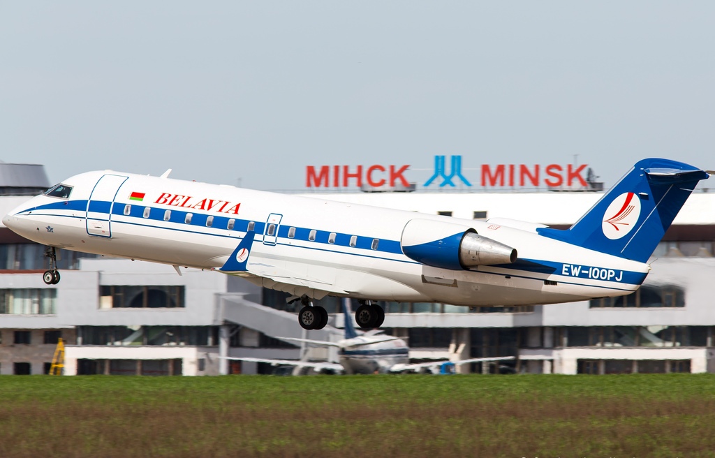 самолет рейса Минск — Милан
