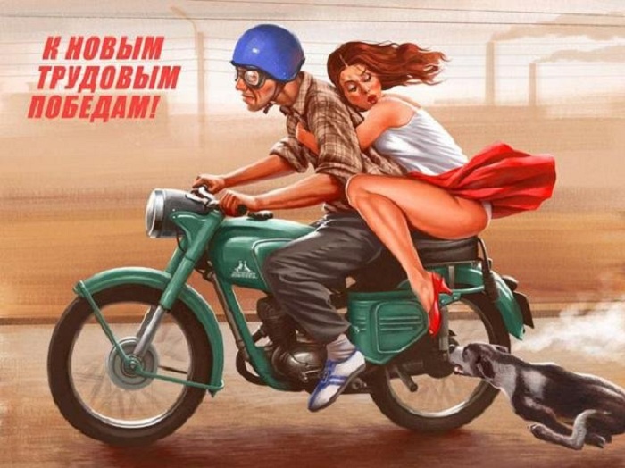 Советские агитационные плакаты в американском стиле 