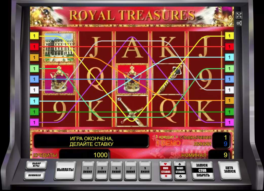 описание игрового автомата royal treasures